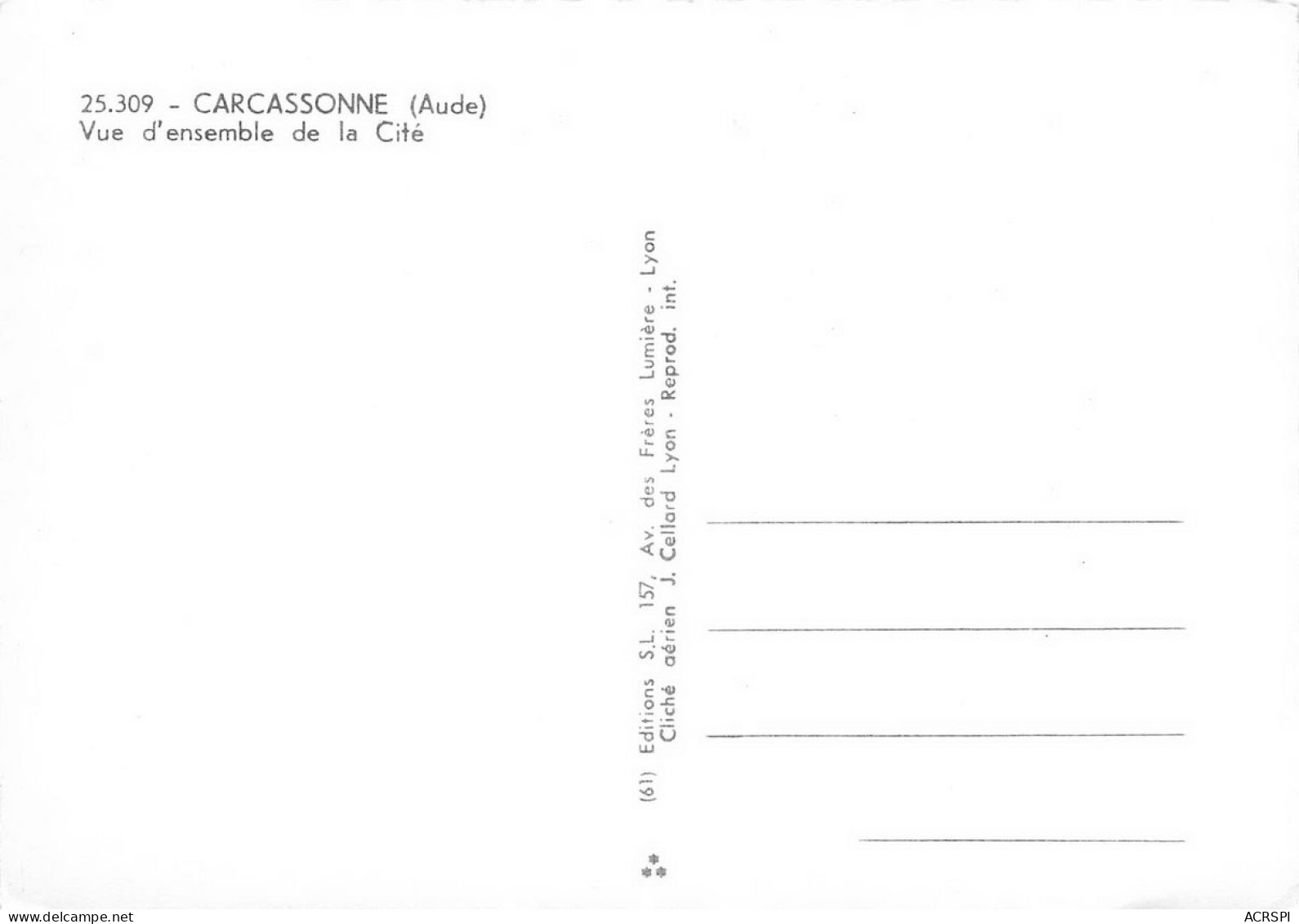 CARCASSONNE  Vue Aerienne  16 (scan Recto Verso)nono0106 - Carcassonne