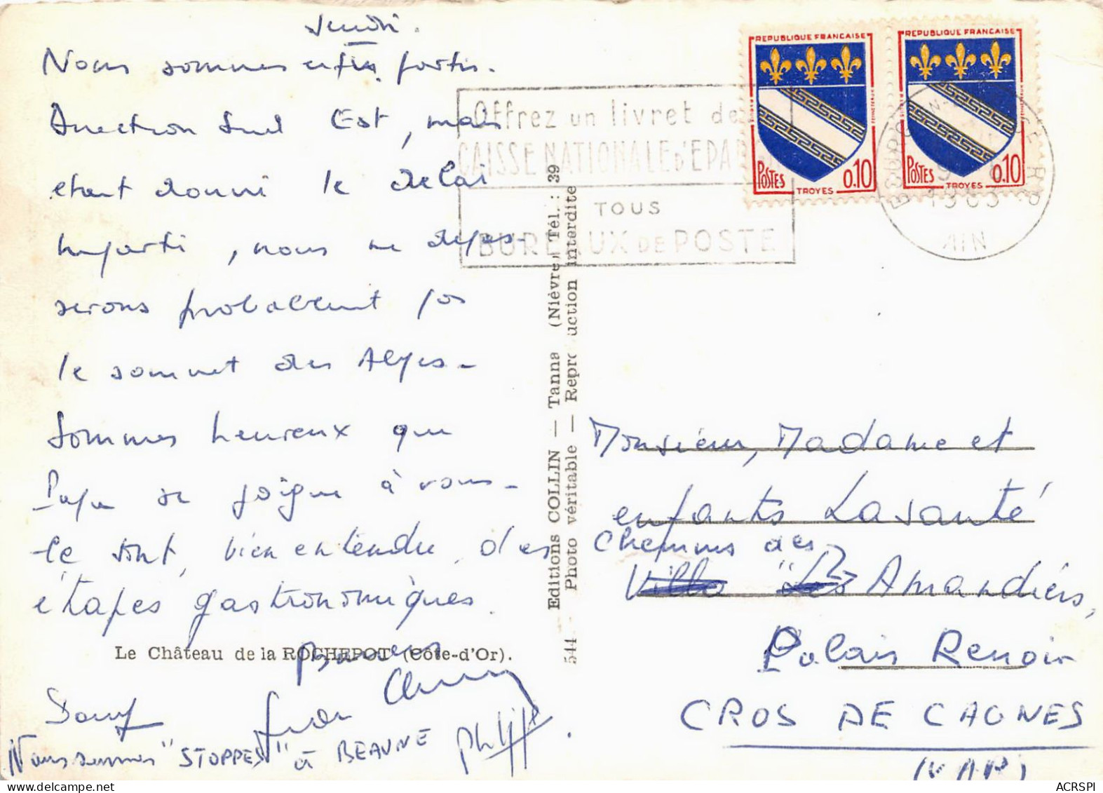 21 Château De La Rochepot Vue Générale  31 (scan Recto Verso)nono0105 - Chatillon Sur Seine