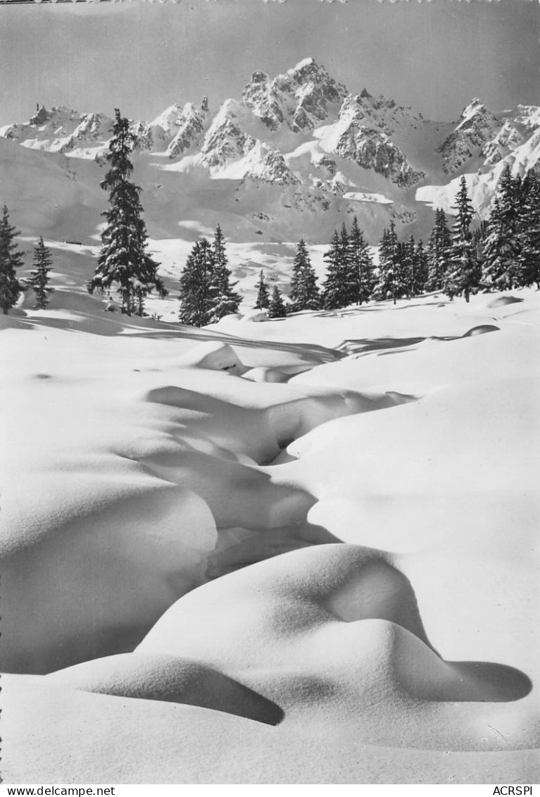 COURCHEVEL  Le Biollay Vue Sur La Dent De Burgin Et Téléférique De La SAULIRE   50 (scan Recto Verso)nono0101 - Courchevel