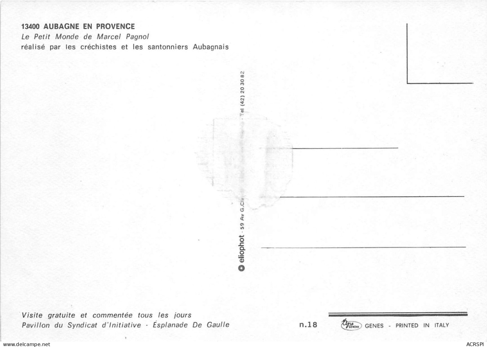 AUBAGNE EN PROVENCE Le Petit Monde De Marcel Pagnol(SCAN RECTO VERSO)NONO0097 - Aubagne