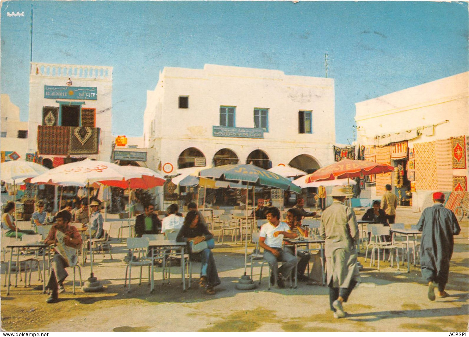 HOUMT SOUK La Place Du Cafe(SCAN RECTO VERSO)NONO0088 - Tunisia