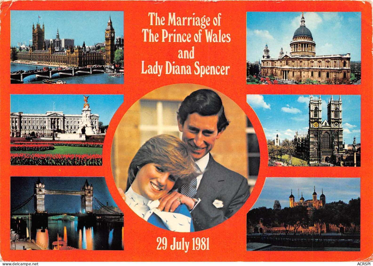 THE Marriage Of The Prince Of The Wales And Lady Diana Spencer 29 July 1981(SCAN RECTO VERSO)NONO0088 - Historical Famous People
