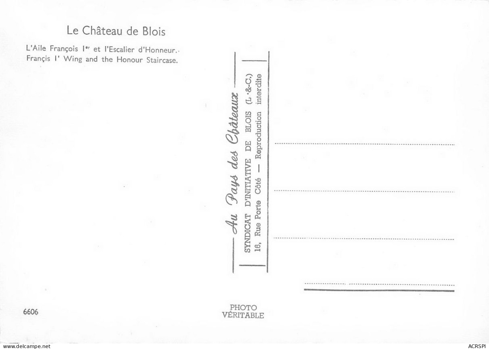 41 Chateau De BLOIS  15 (scan Recto Verso)nono0117 - Blois