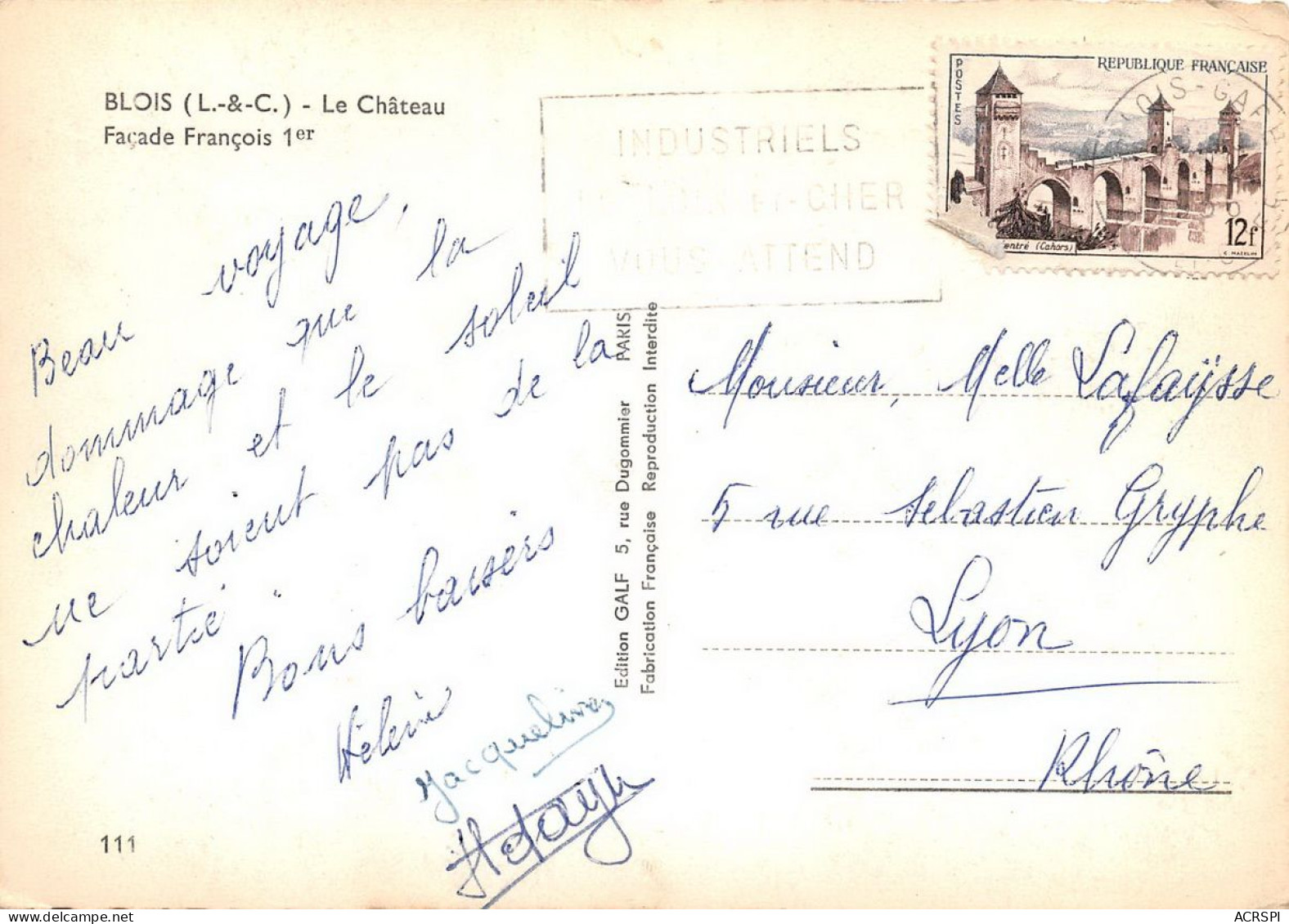 41 Chateau De BLOIS  22 (scan Recto Verso)nono0117 - Blois