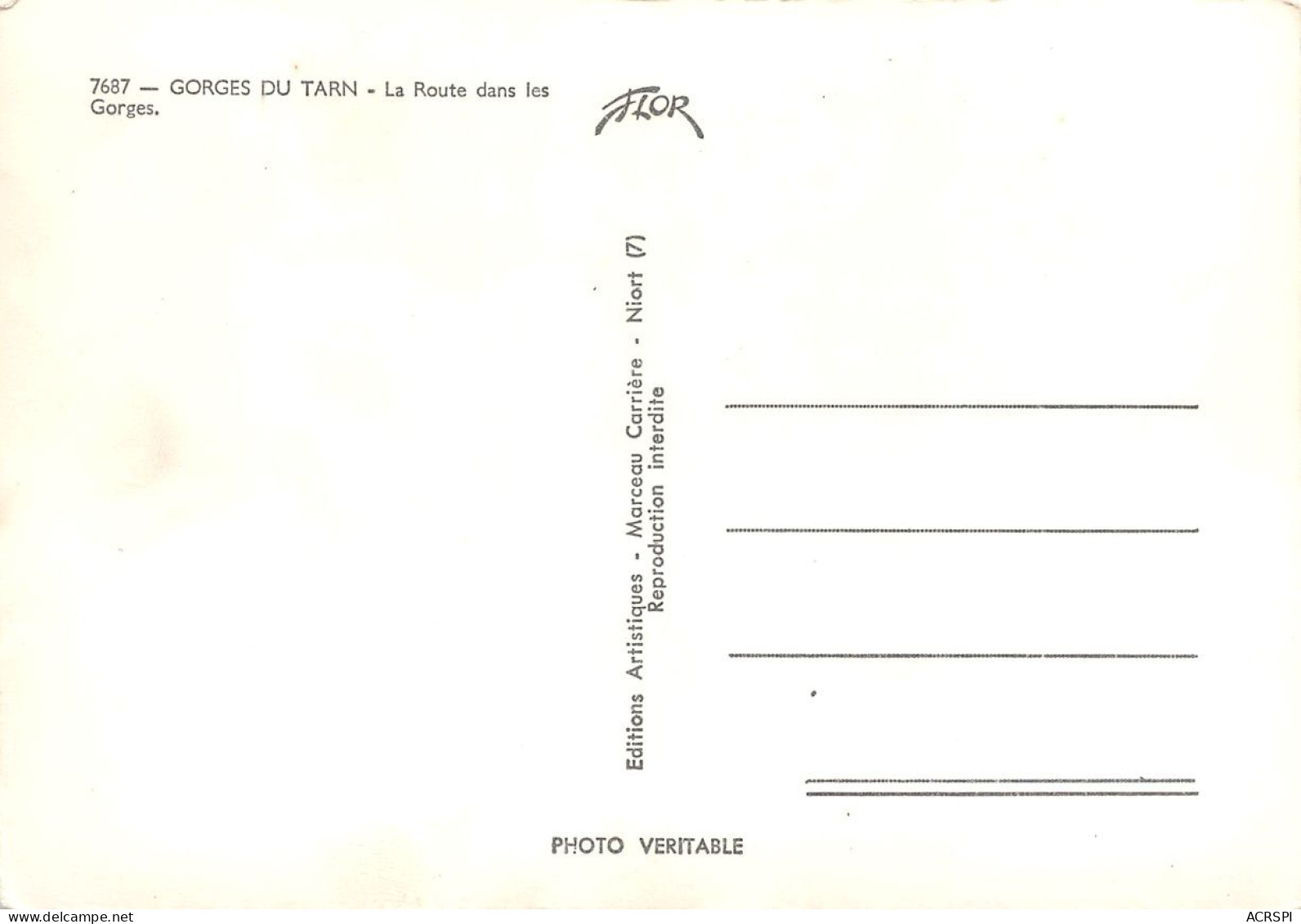 48 Gorges Du Tarn La Route Dans Les Gorges 17 (scan Recto Verso)nono0116 - Gorges Du Tarn