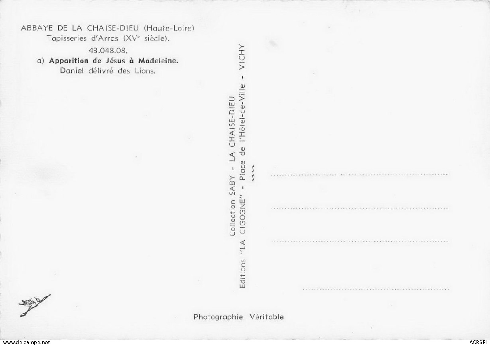 LA CHAISE DIEU  Tapisserie D' ARRAS  55 (scan Recto Verso)nono0113 - La Chaise Dieu