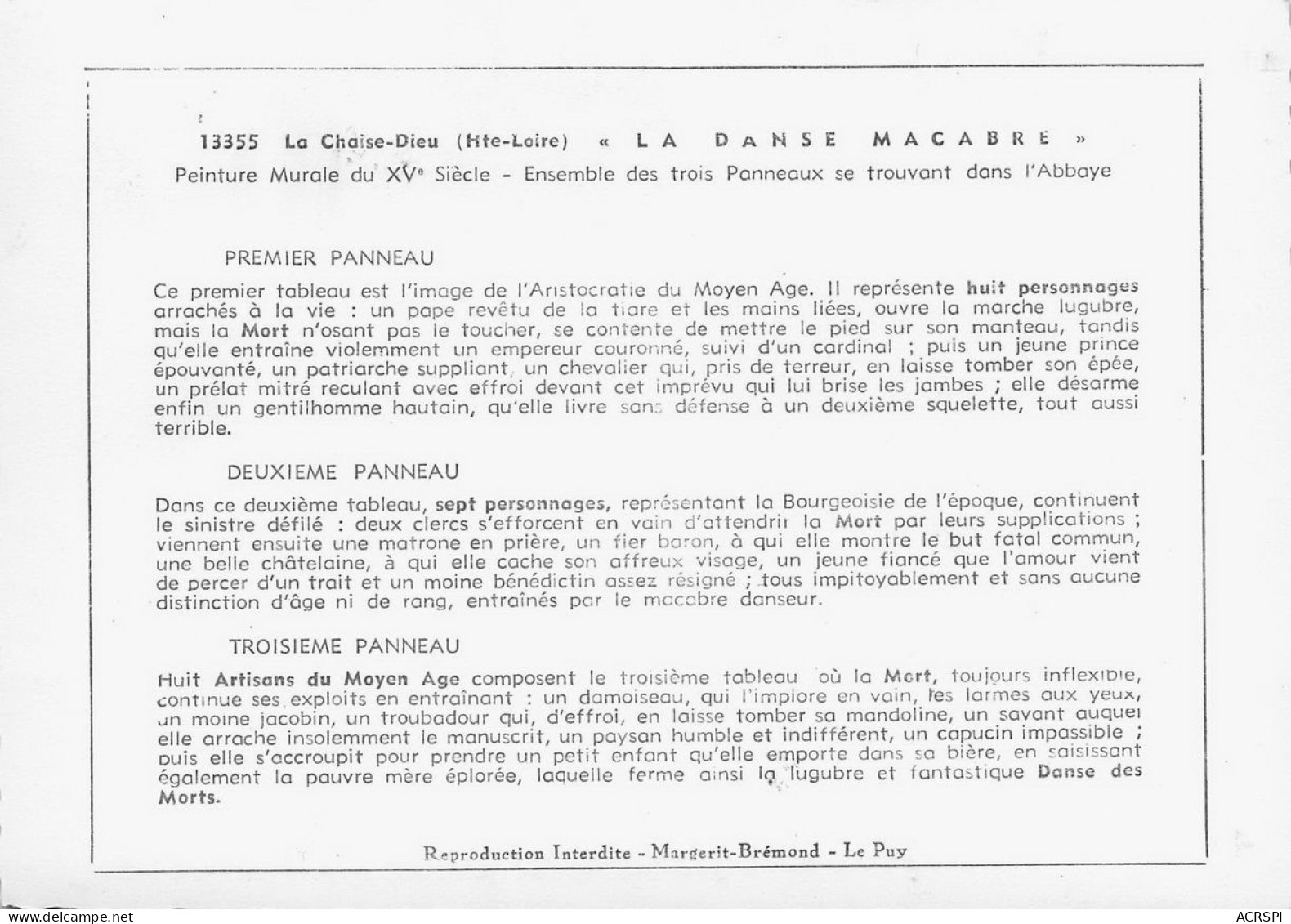 LA CHAISE DIEU  Tapisserie D' ARRAS  48 (scan Recto Verso)nono0113 - La Chaise Dieu