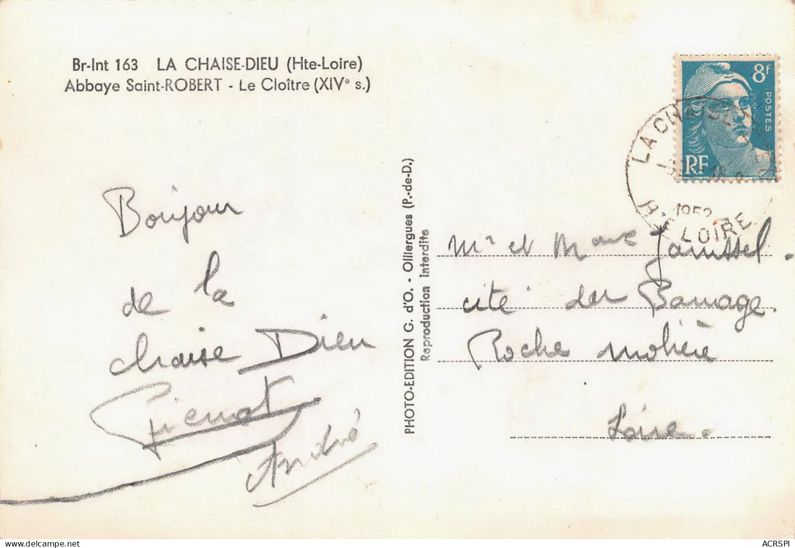 LA CHAISE DIEU Abbaye St Robert Le Cloitre 17 (scan Recto Verso)nono0113 - La Chaise Dieu