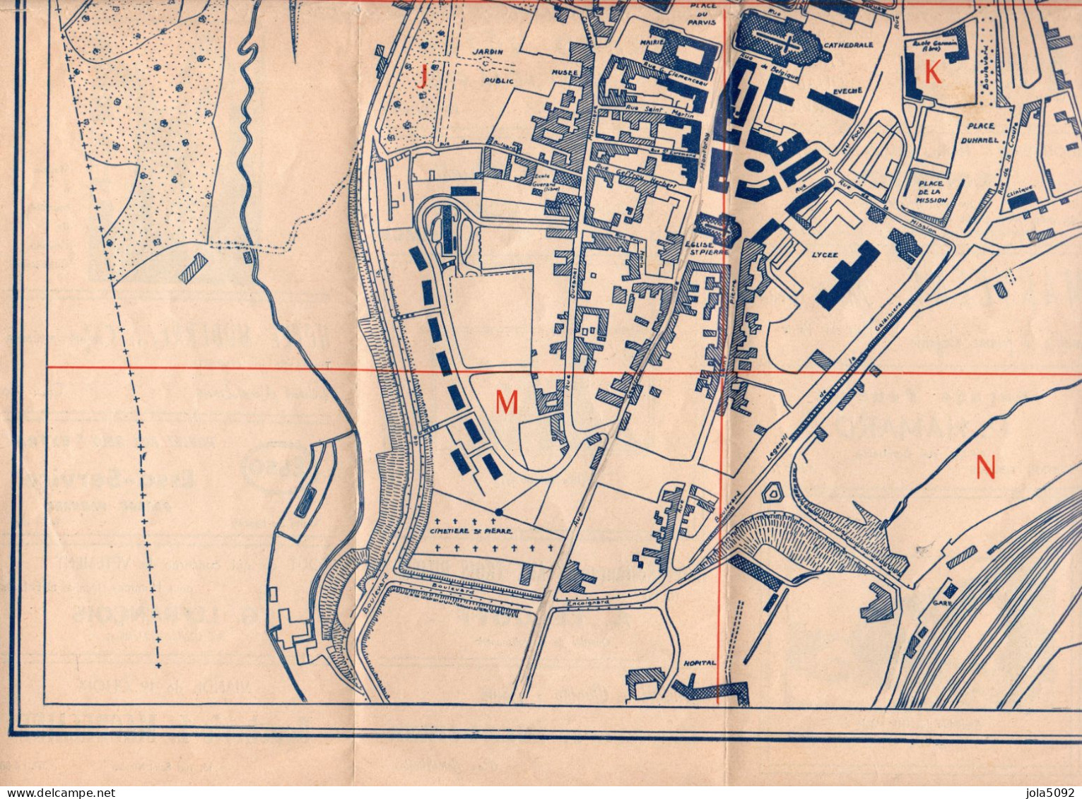 Plan De La Ville De COUTANCES - Années 50 - Mapas Geográficas