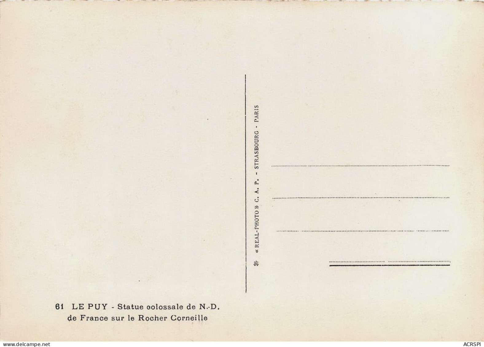 43 LE PUY EN VELAY  Notre Dame De France  45 (scan Recto Verso)nono0112 - Le Puy En Velay