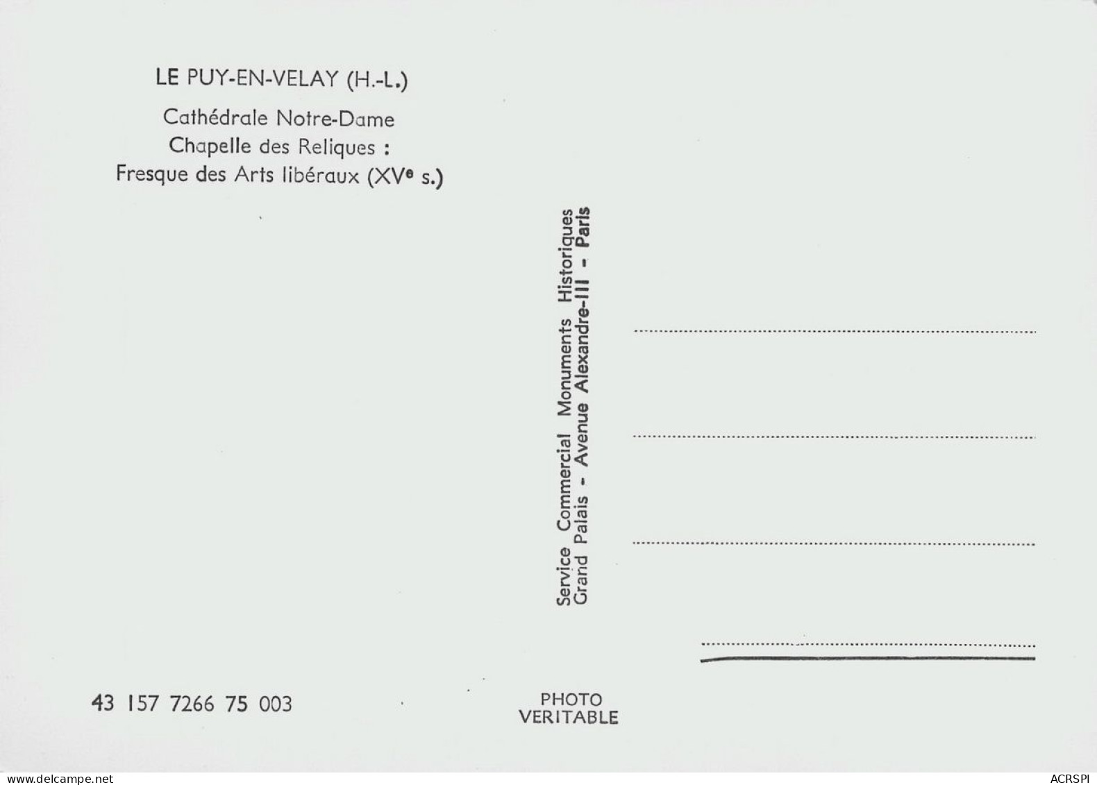 43 LE PUY EN VELAY  Fresque Des Reliques  55 (scan Recto Verso)nono0112 - Le Puy En Velay