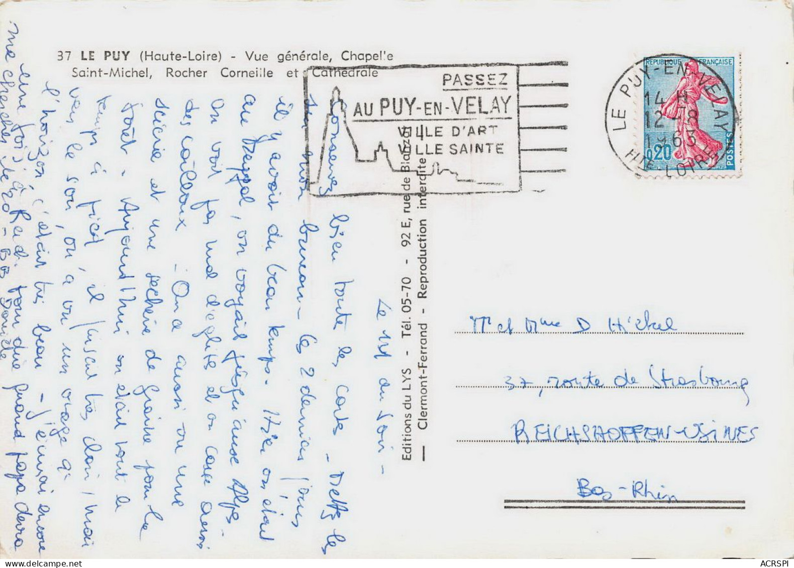 43 LE PUY EN VELAY  Vue Générale  25 (scan Recto Verso)nono0112 - Le Puy En Velay