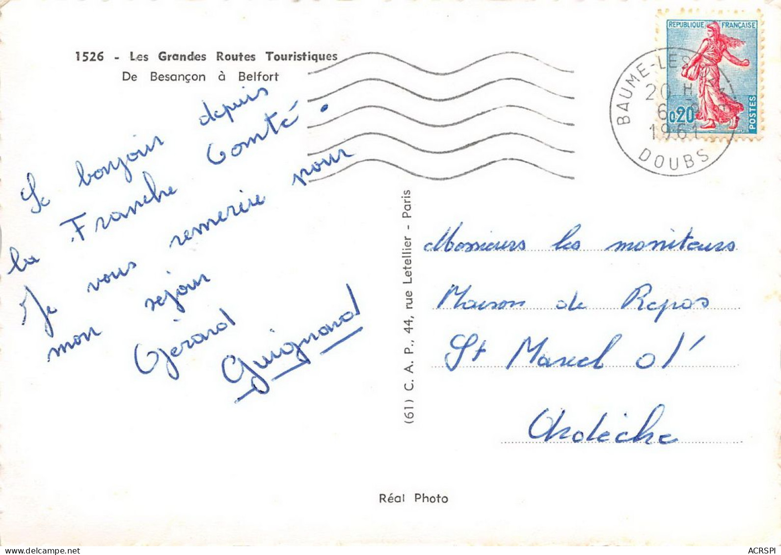 25 Route De BESANCON à BELFORT   54 (scan Recto Verso)nono0111 - Besancon