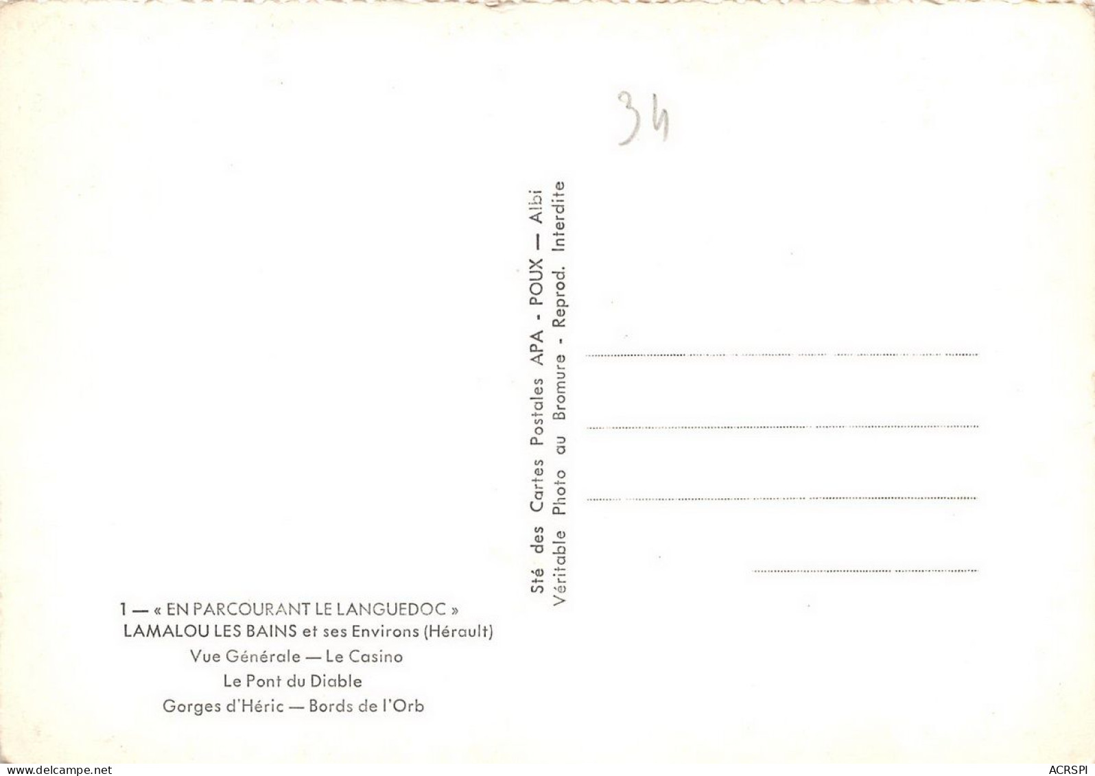 LAMALOU LES BAINS  Multivue  42 (scan Recto Verso)nono0109 - Lamalou Les Bains