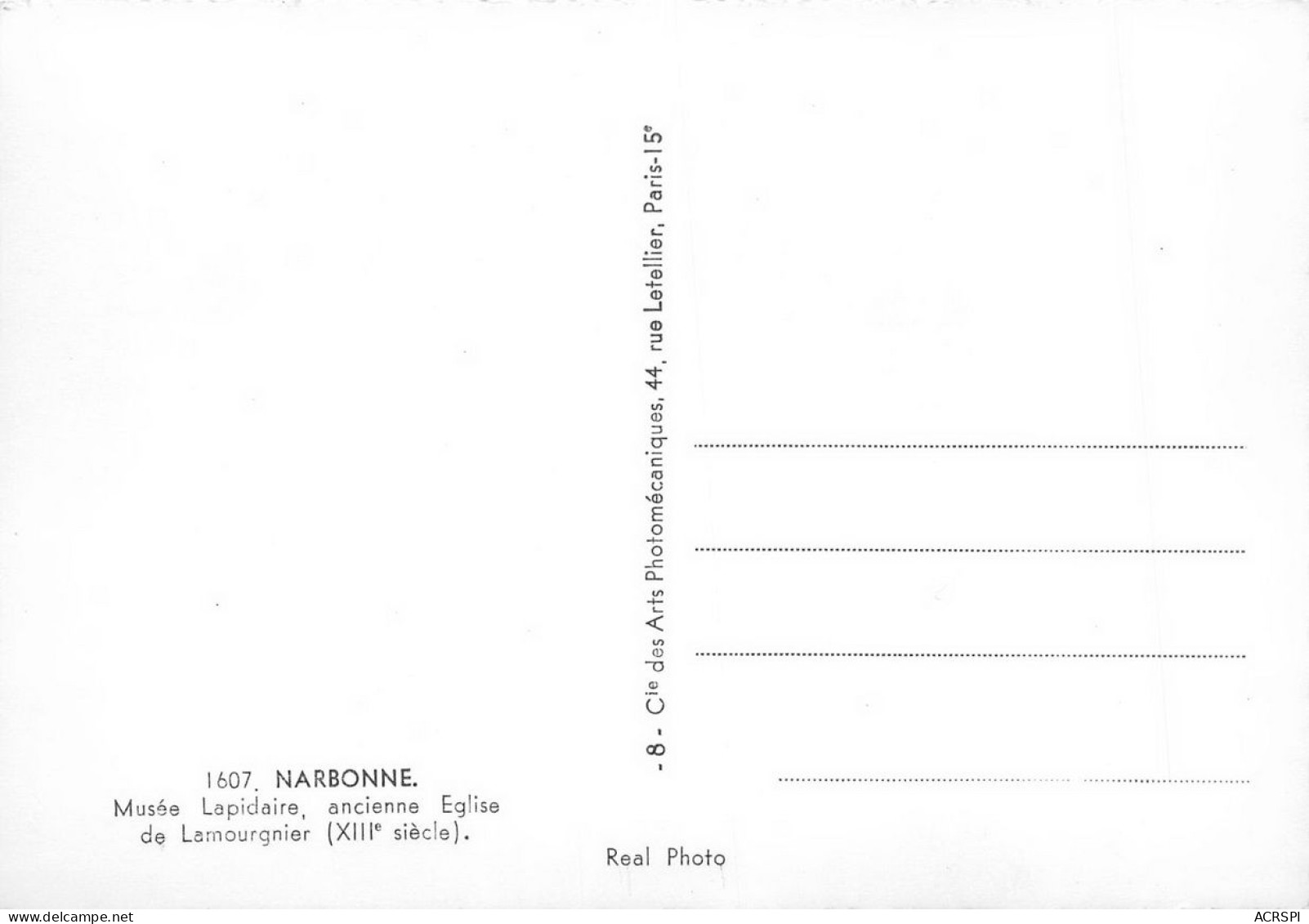 NARBONNE  Musée Lapidaire Lamourguier  12 (scan Recto Verso)nono0107 - Narbonne