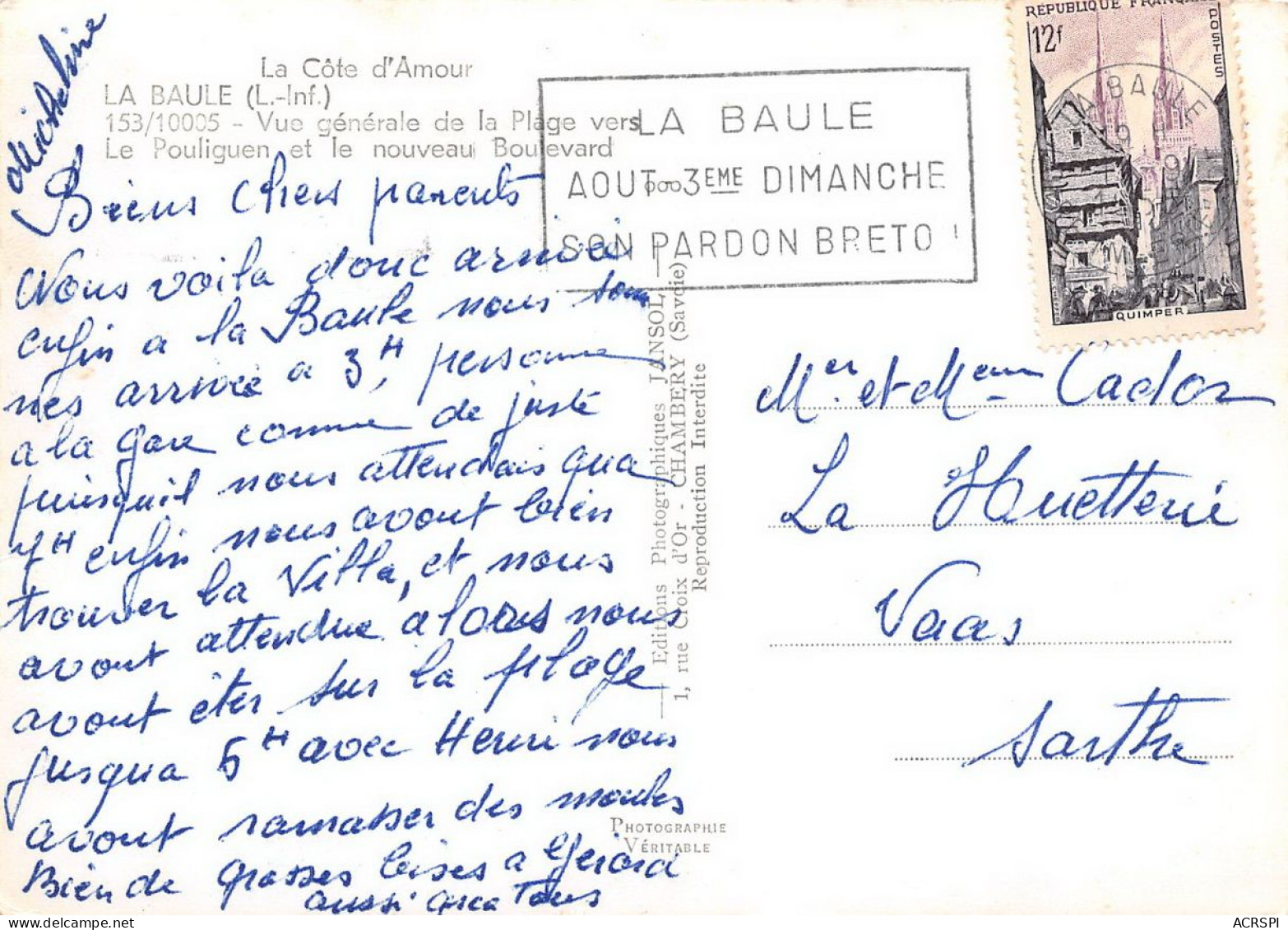 LA BAULE LES PINS ESCOUBLAC  La Plage Et Lenouveau   Boulevard De L'océan 15 (scan Recto Verso)nono0127 - La Baule-Escoublac