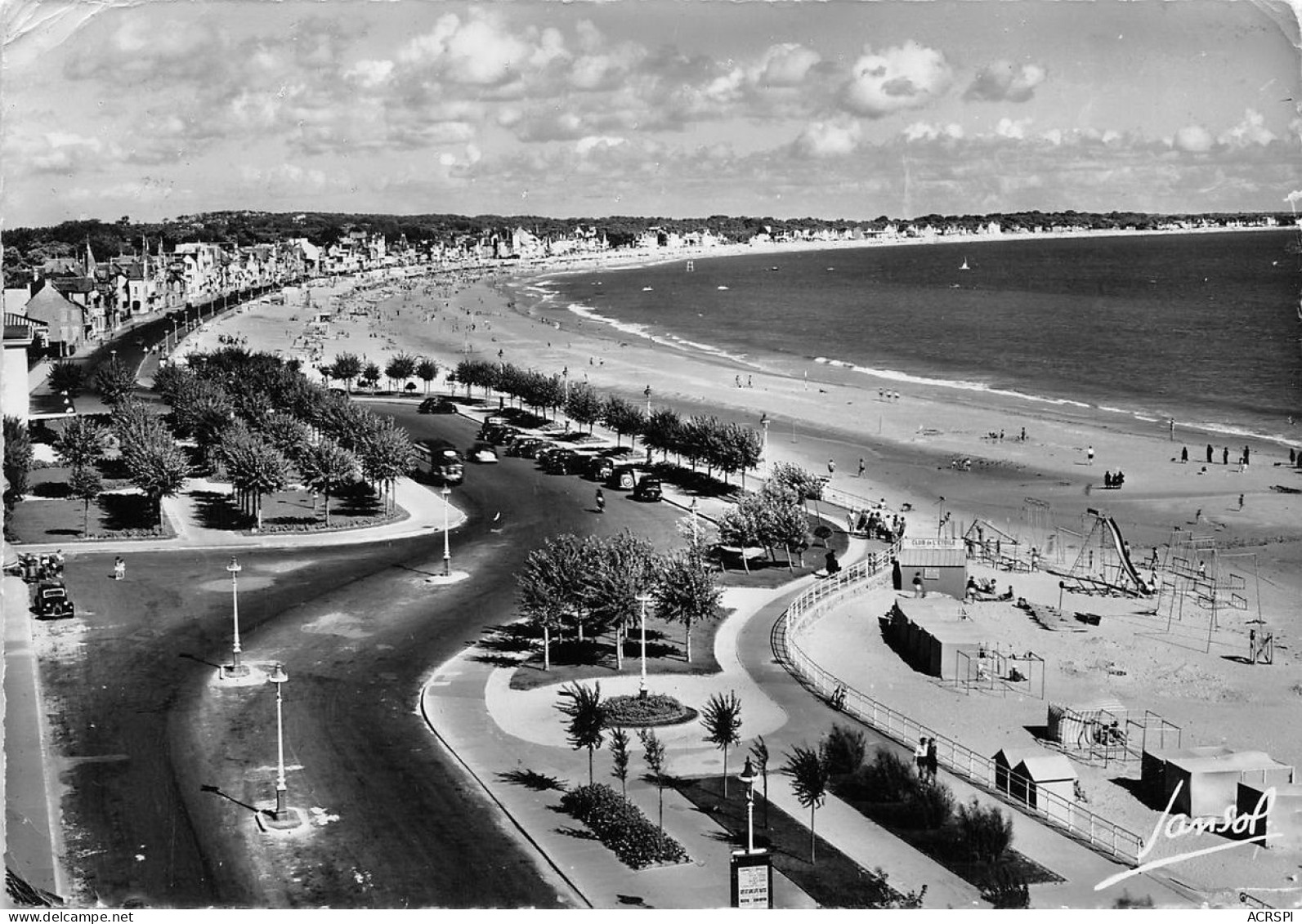 LA BAULE LES PINS ESCOUBLAC  L'esplanade Du Casino Et Vue Générale De La Plage  18 (scan Recto Verso)nono0127 - La Baule-Escoublac