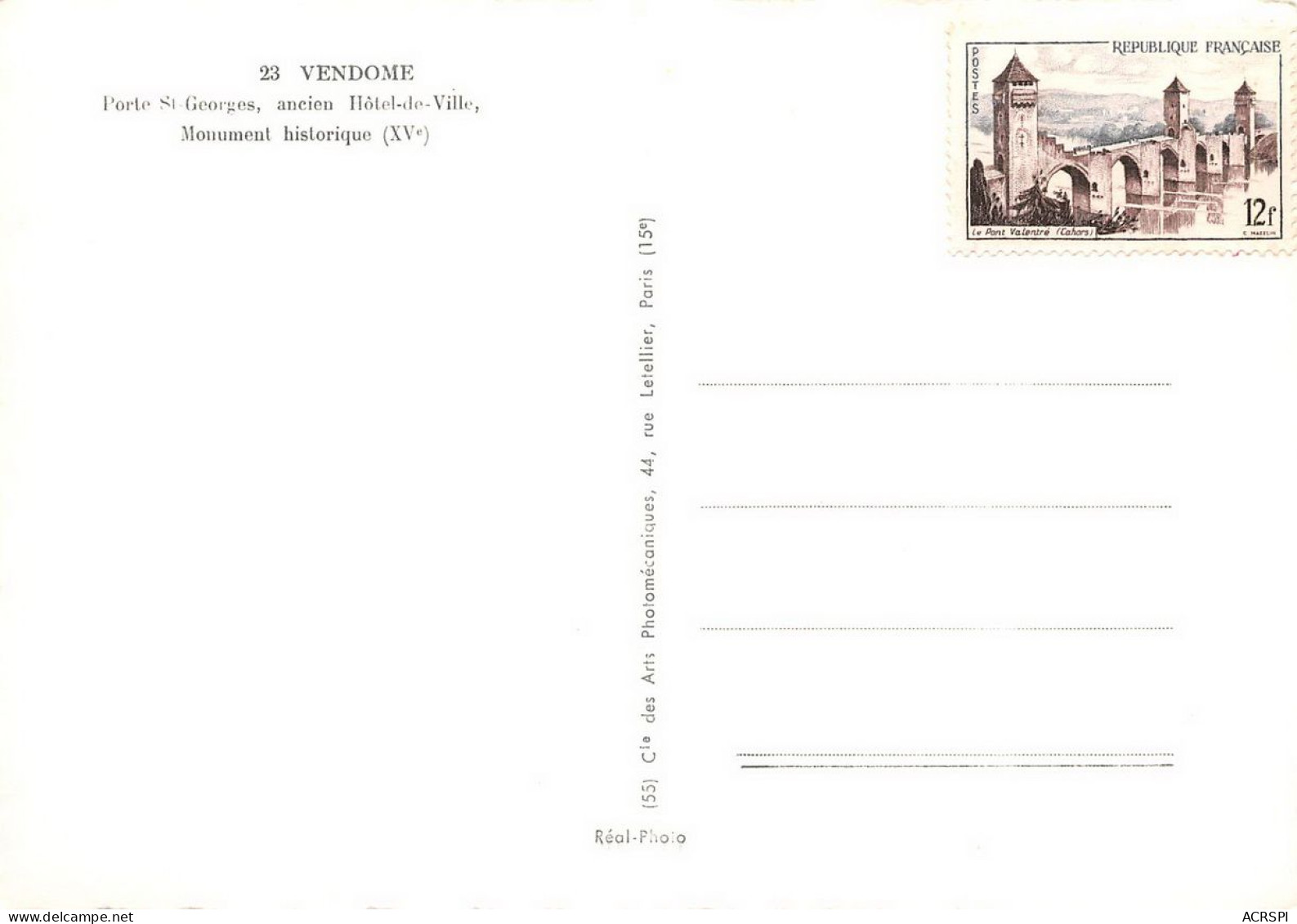 41 VENDOME  Porte St Georges  17 (scan Recto Verso)nono0124 - Vendome