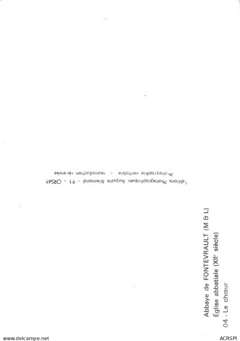FONTEVRAULT  L' Abbaye 14 (scan Recto Verso)nono0120 - Autres & Non Classés