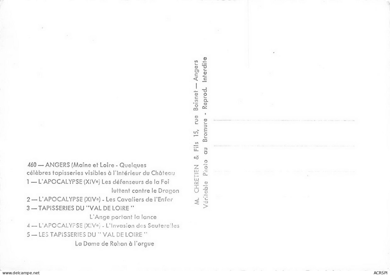 49 ANGERS Le Chateau Intérieur  Multivue  14 (scan Recto Verso)nono0119 - Angers