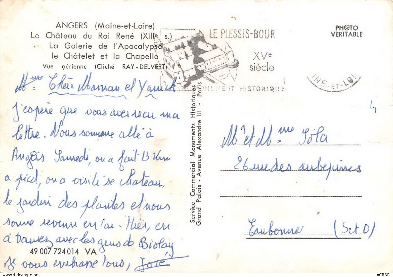 49 ANGERS Le Chateau  9 (scan Recto Verso)nono0119 - Angers