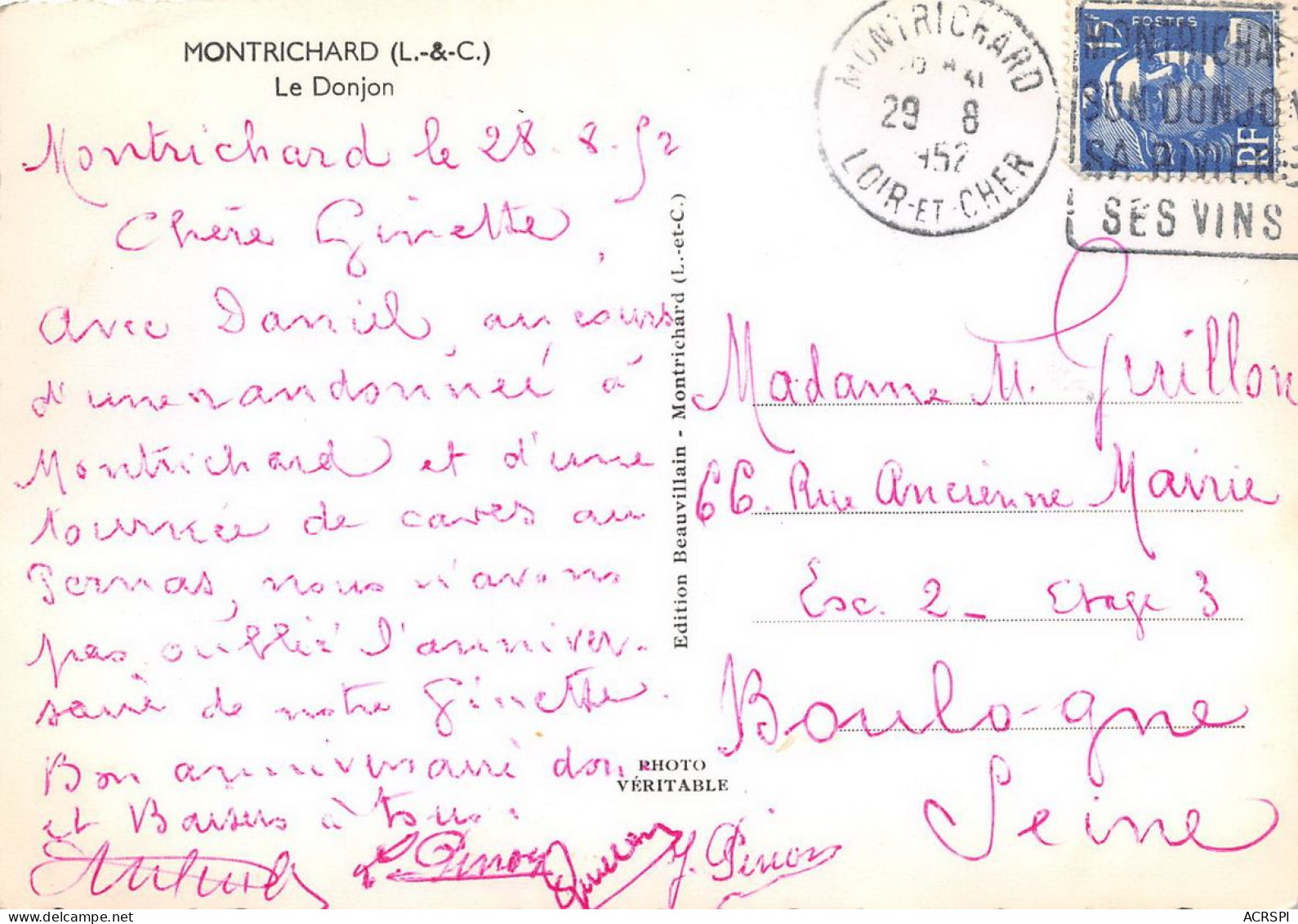 MONTRICHARD Le Donjon  7 (scan Recto Verso)nono0118 - Montrichard