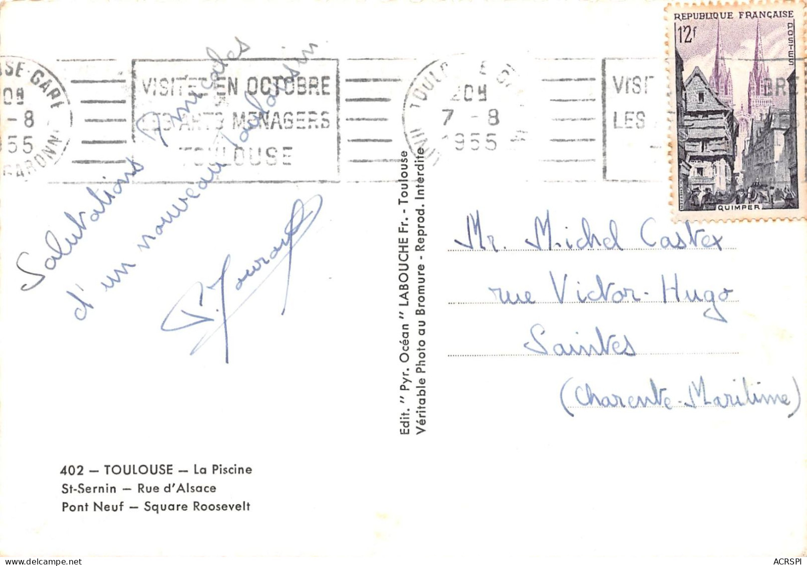 31 TOULOUSE  Souvenir (Scan R/V) N°   47   \nono0131 - Toulouse