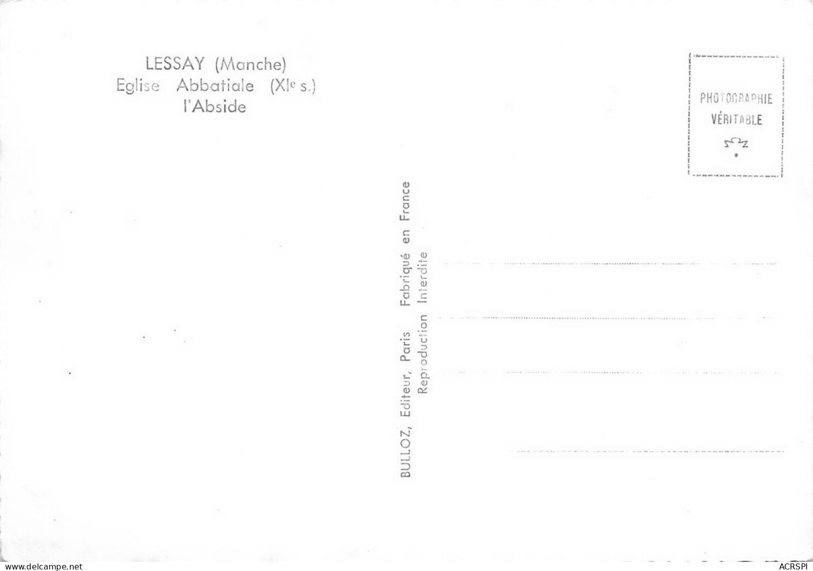 50 LESSAY église Abbatiale L' Abside  60 (scan Recto Verso)nono0130 - Sonstige & Ohne Zuordnung