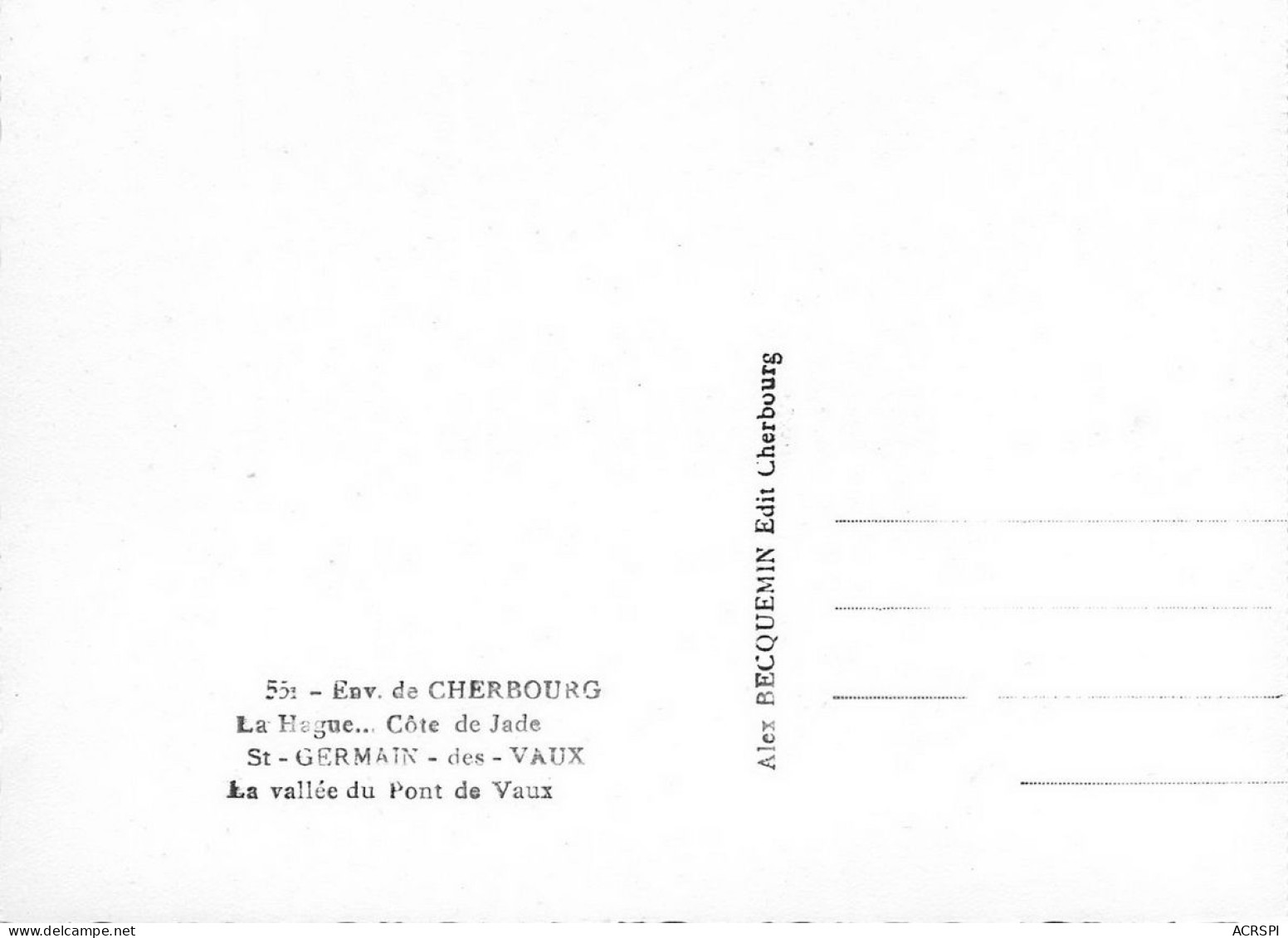 50 Cherbourg La Hague  Saint Germain Des Vaux La Vallée Du Pont De Vaux  3 (scan Recto Verso)nono0130 - Cherbourg