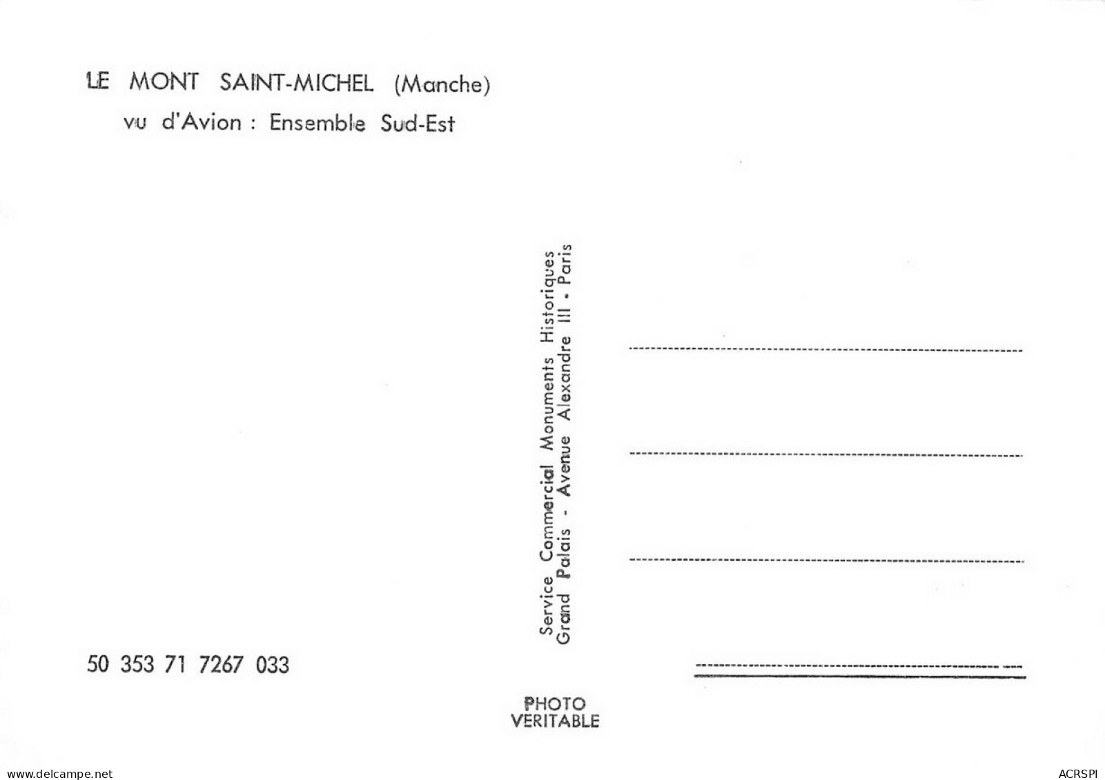 50 MANCHE ABBAYE DU MONT SAINT MICHEL  22 (scan Recto Verso)nono0129 - Le Mont Saint Michel
