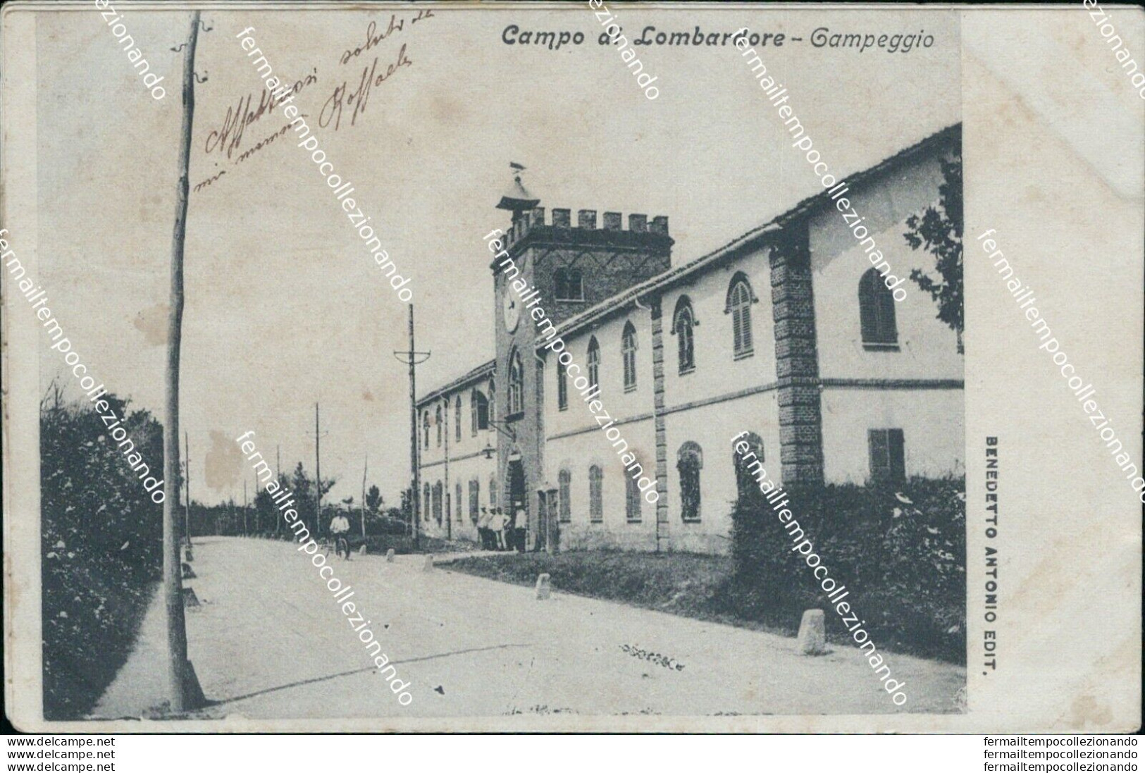 Bg413 Cartolina Campo Di Lombardore Campeggio 1905 Provincia Di Torino - Altri & Non Classificati