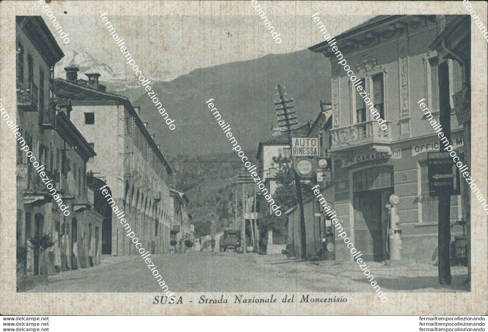 Bg352 Cartolina Susa Strada Nazionale Del Moncenisio 1932 Provincia Di Torino - Sonstige & Ohne Zuordnung