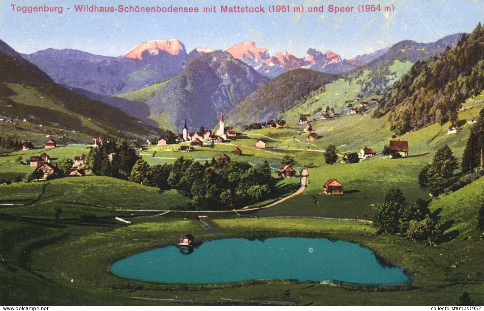 TOGGENBURG, ST. GALLEN, LAKE, ARCHITECTURE, MOUNTAIN, SWITZERLAND, POSTCARD - Saint-Gall