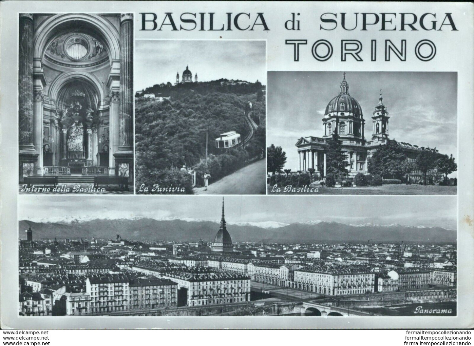 Bb370 Cartolina Torino Citta' Basilica Di Superga - Otros & Sin Clasificación