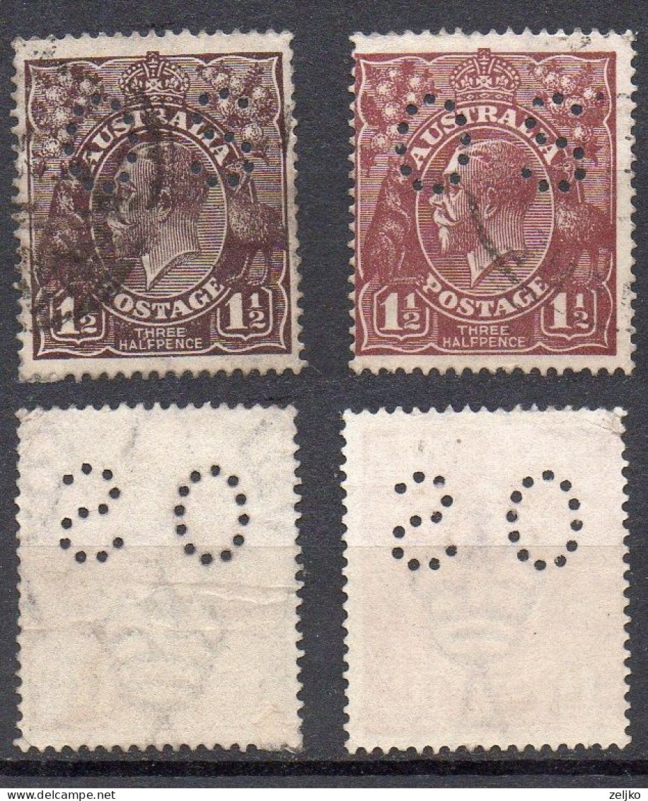 Australia, Used, 1915, Michel 26, OS, George V - Usati