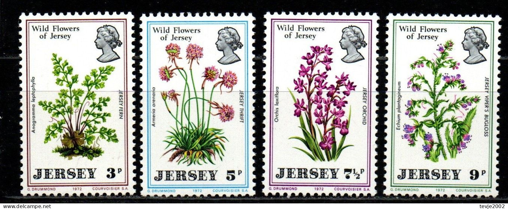 Jersey 1972 - Mi.Nr. 61 - 64 - Postfrisch MNH - Blumen Flowers - Other & Unclassified