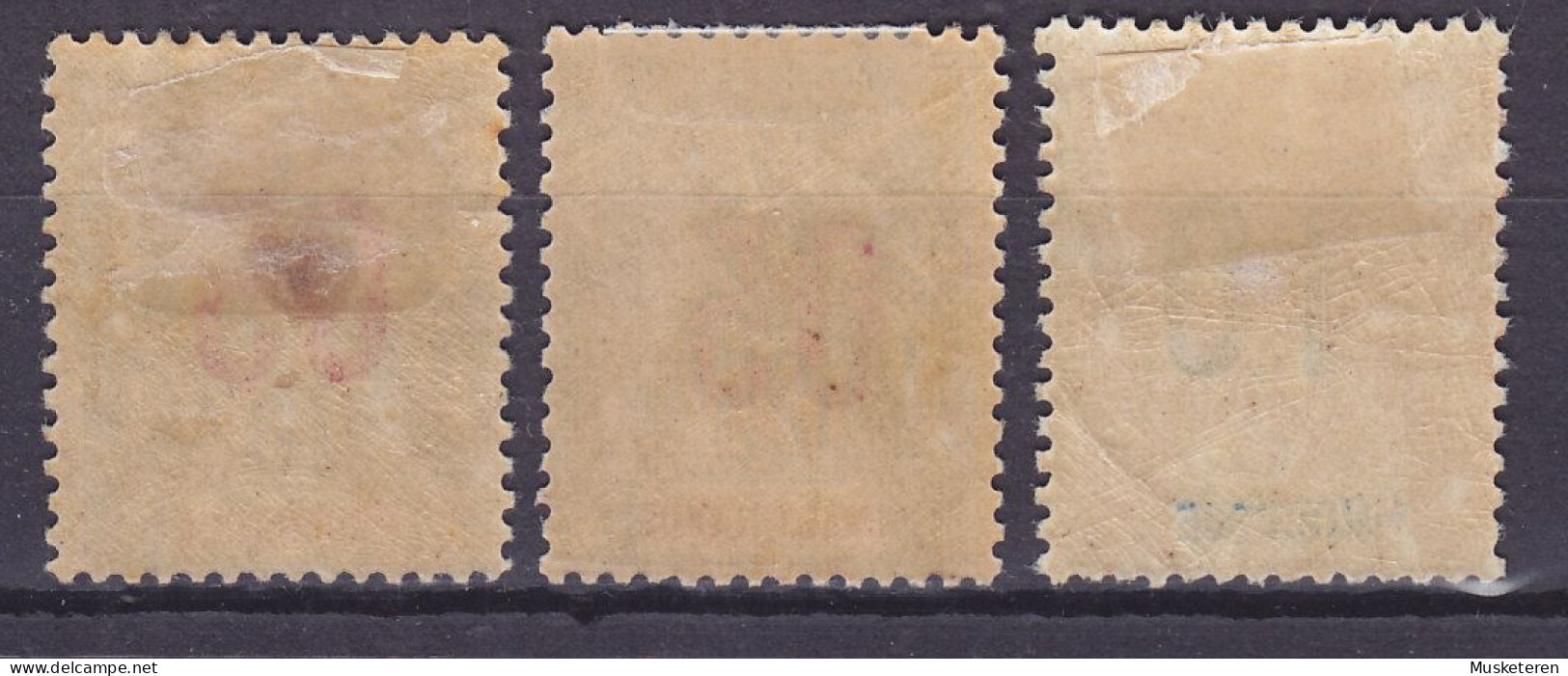 Martinique 1912 Mi. 73-75 I, Kolonialallegorie Overprinted Aufdruck Surchargé, MH* - Unused Stamps