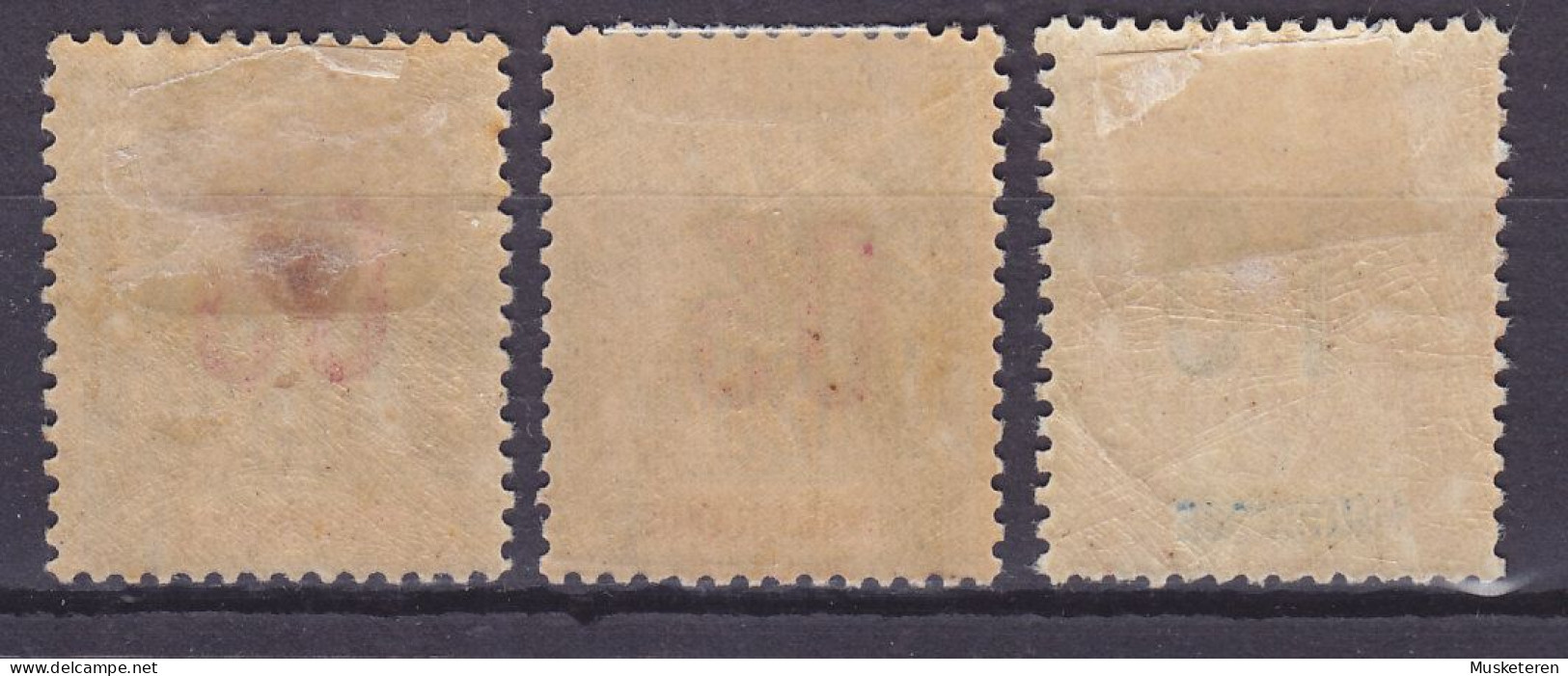 Martinique 1912 Mi. 73-75 I, Kolonialallegorie Overprinted Aufdruck Surchargé, MH* - Ongebruikt