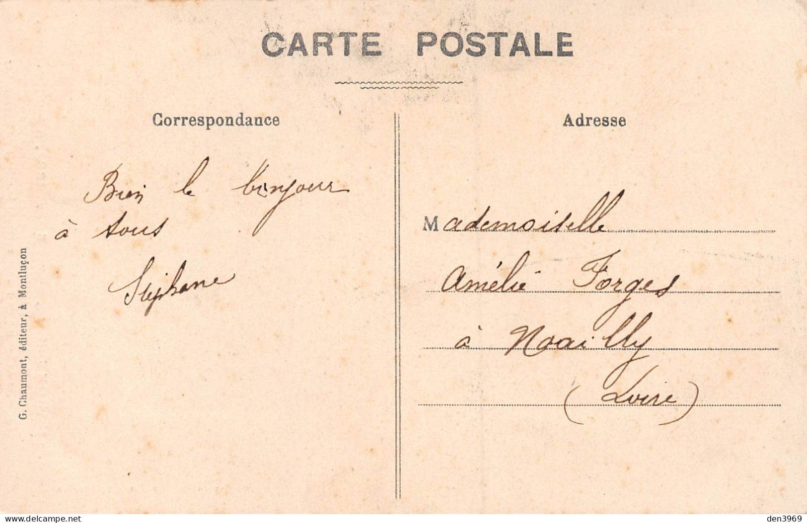 Casernes De MONTLUCON (Allier) - Juliette Caron, Seule Femme Charpentier, Née à Senlis - Pin-up - Voyagé 1912 (2 Scans) - Montlucon