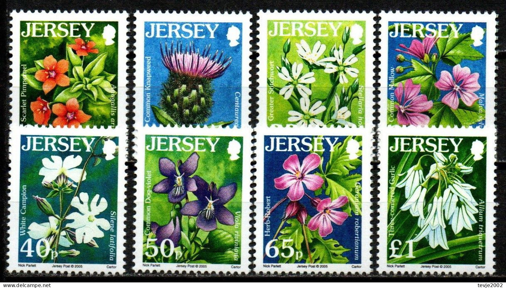 Jersey 2005 - Mi.Nr. 1187 - 1194 - Postfrisch MNH - Blumen Flowers - Sonstige & Ohne Zuordnung