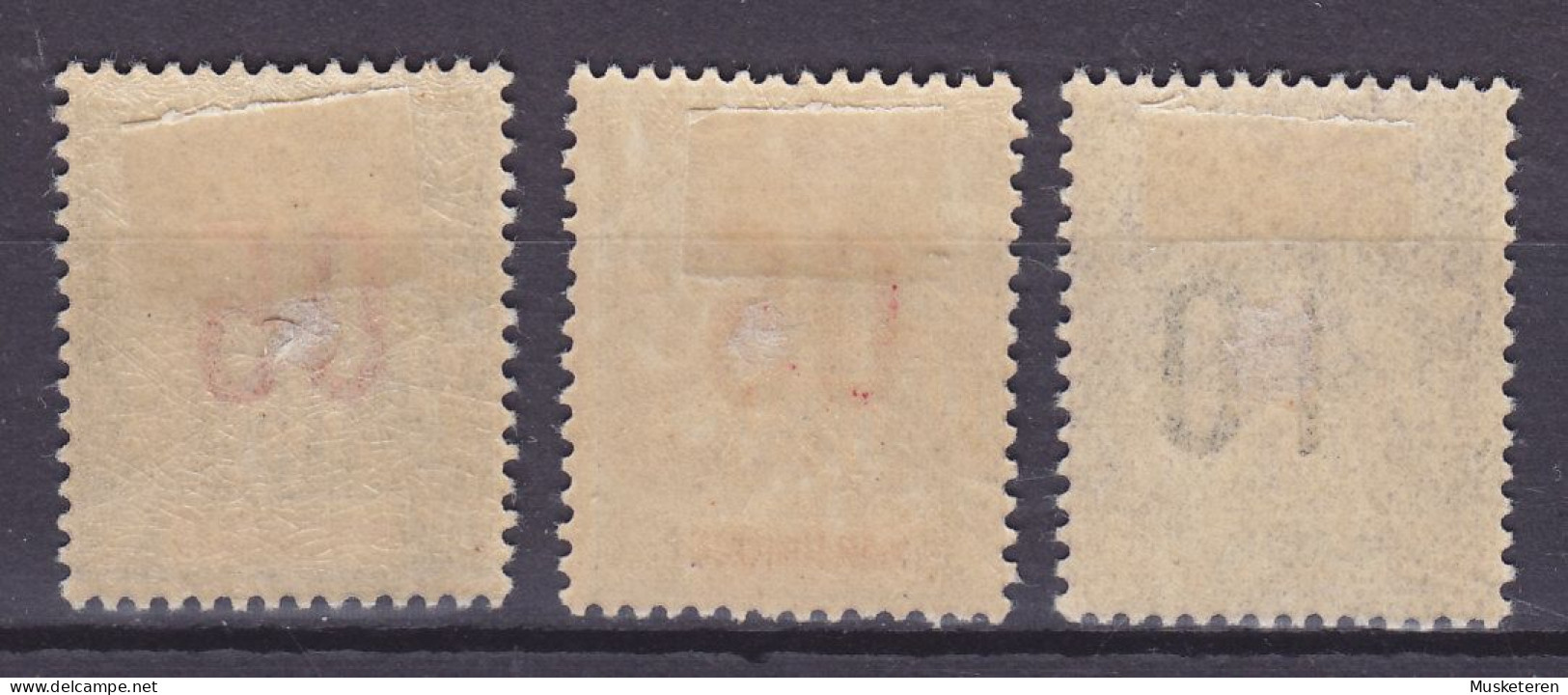 Martinique 1912 Mi. 73-74, 76 I, Kolonialallegorie Overprinted Aufdruck Surchargé, MH* - Neufs