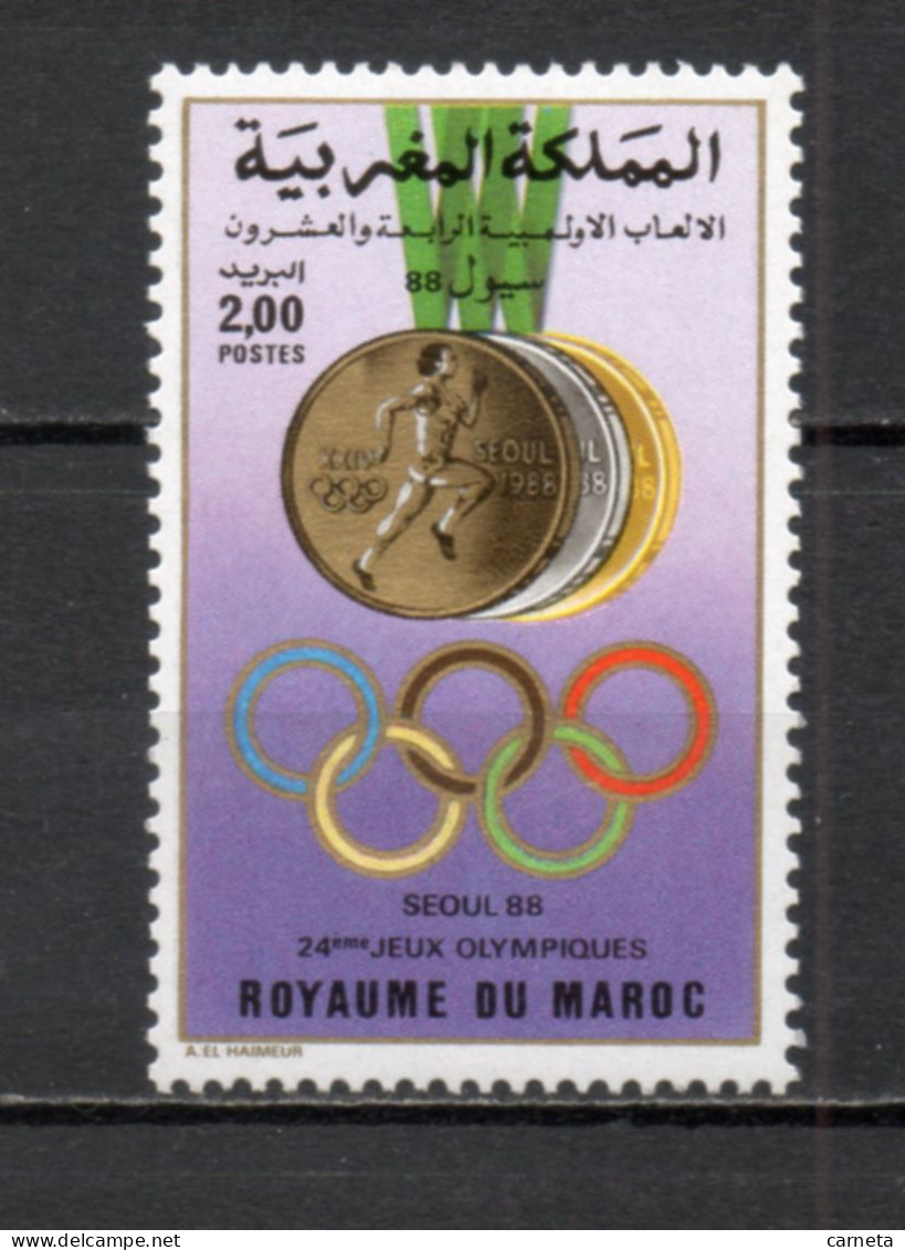 MAROC N°  1055   NEUF SANS CHARNIERE  COTE 1.00€    JEUX OLYMPIQUES SEOUL SPORT - Morocco (1956-...)