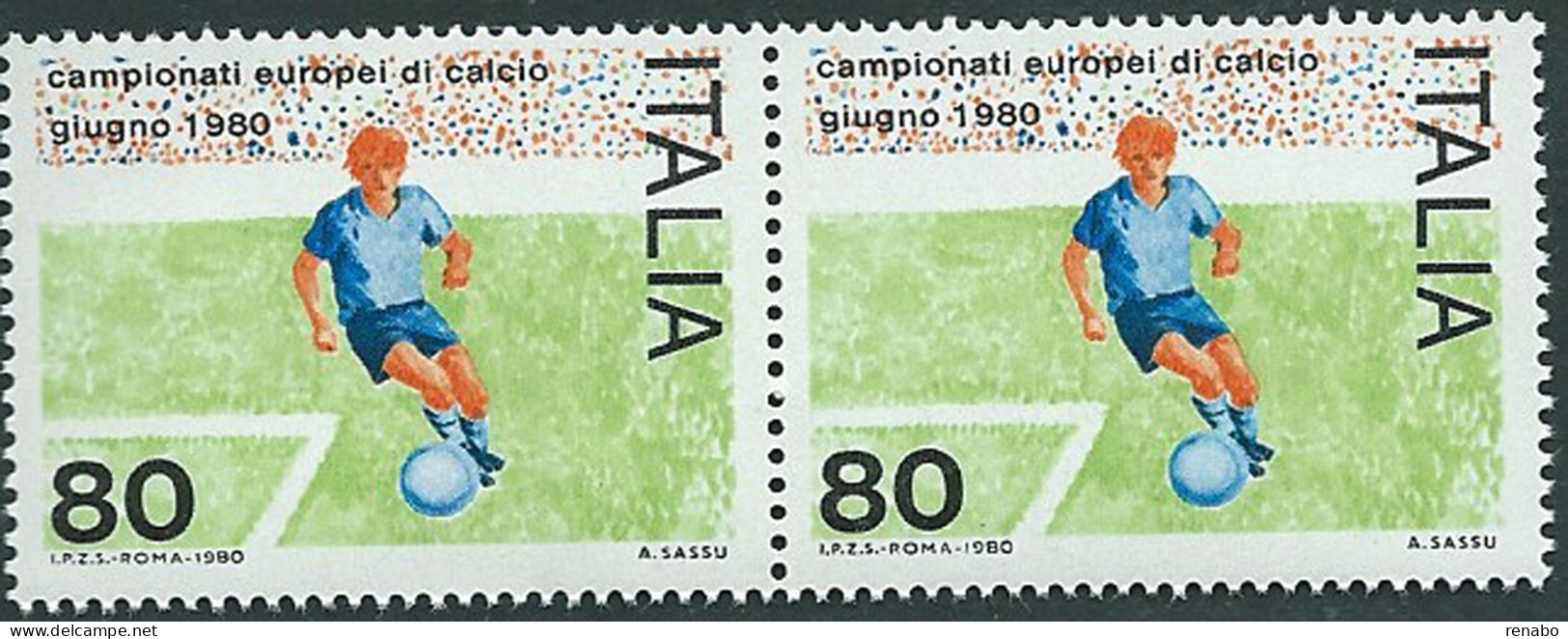 Italia, Italy, Italie, Italien 1980; Campionati Europei Di Calcio; Coppia . Nuovi - Europei Di Calcio (UEFA)