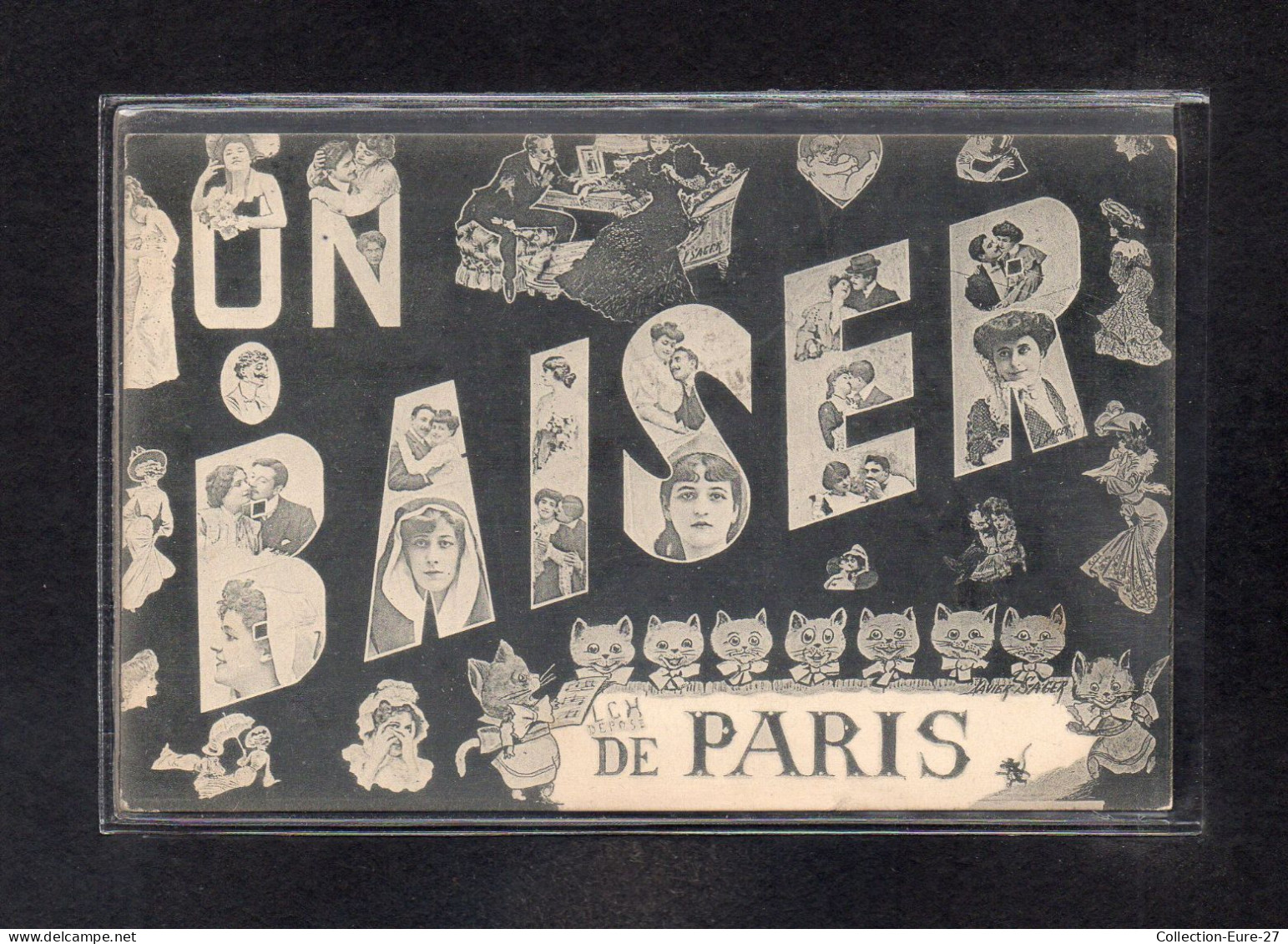 (09/05/24) THEME ILLUSTRATEURS-CPA SIGNEE XAVIER SAGER - UN BAISER DE PARIS - Sager, Xavier