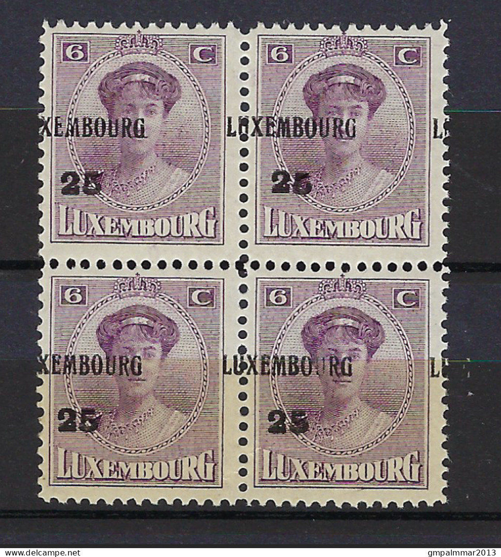 Luxembourg - Timbres Préoblitérés Nr. 148 (4 X) Charlotte Avec Le Variété " Surcharge Déplacée " ; Voir Scan ! LOT 177 - Precancels