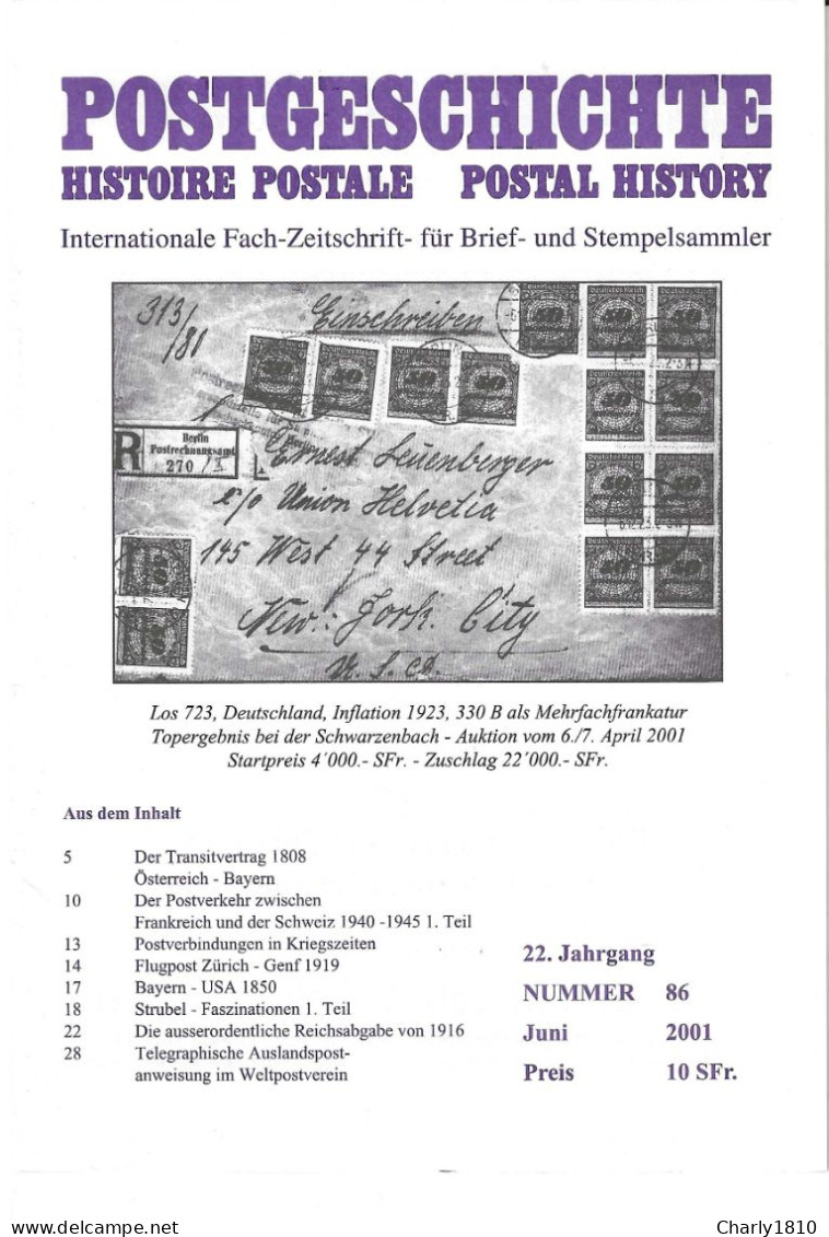 Postgeschichte - Internationale Fach-Zeitschrift- Für Brief- Und Stempelsammler - Philately And Postal History
