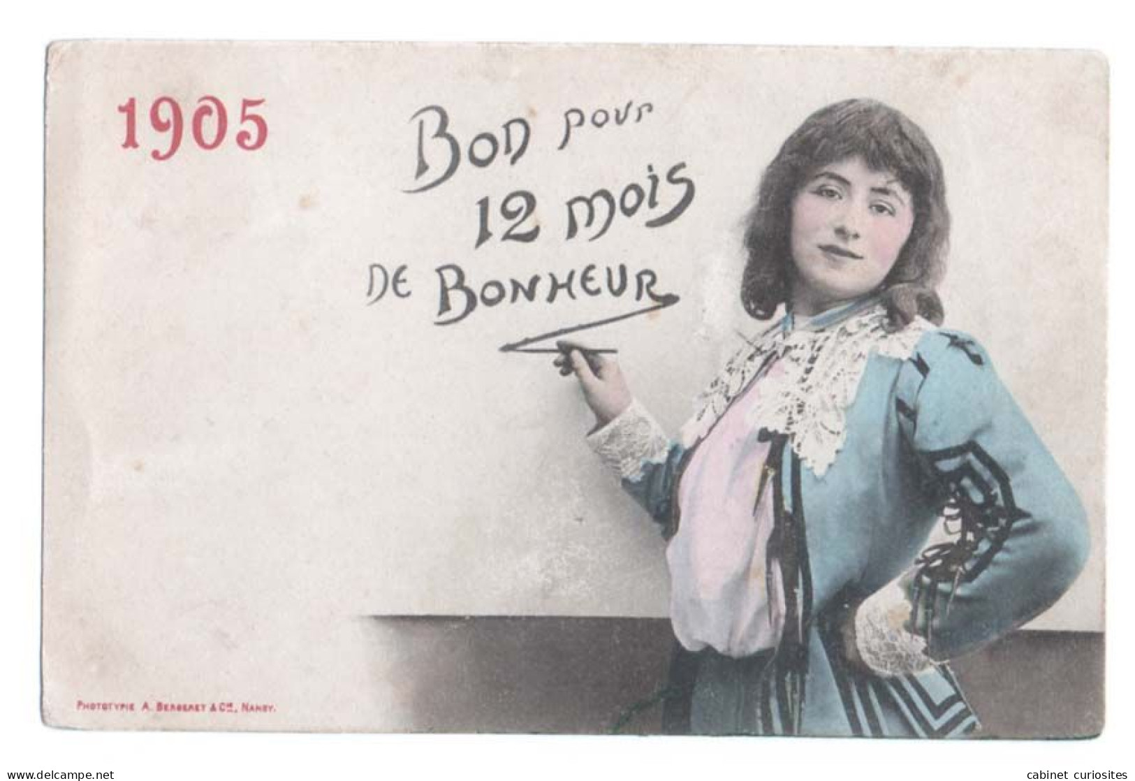 Illustrateur BERGERET - Bon Pour 12 Mois De Bonheur - Nouvelle Année 1905 - CPA Ayant Voyagé En 1904 - Bergeret