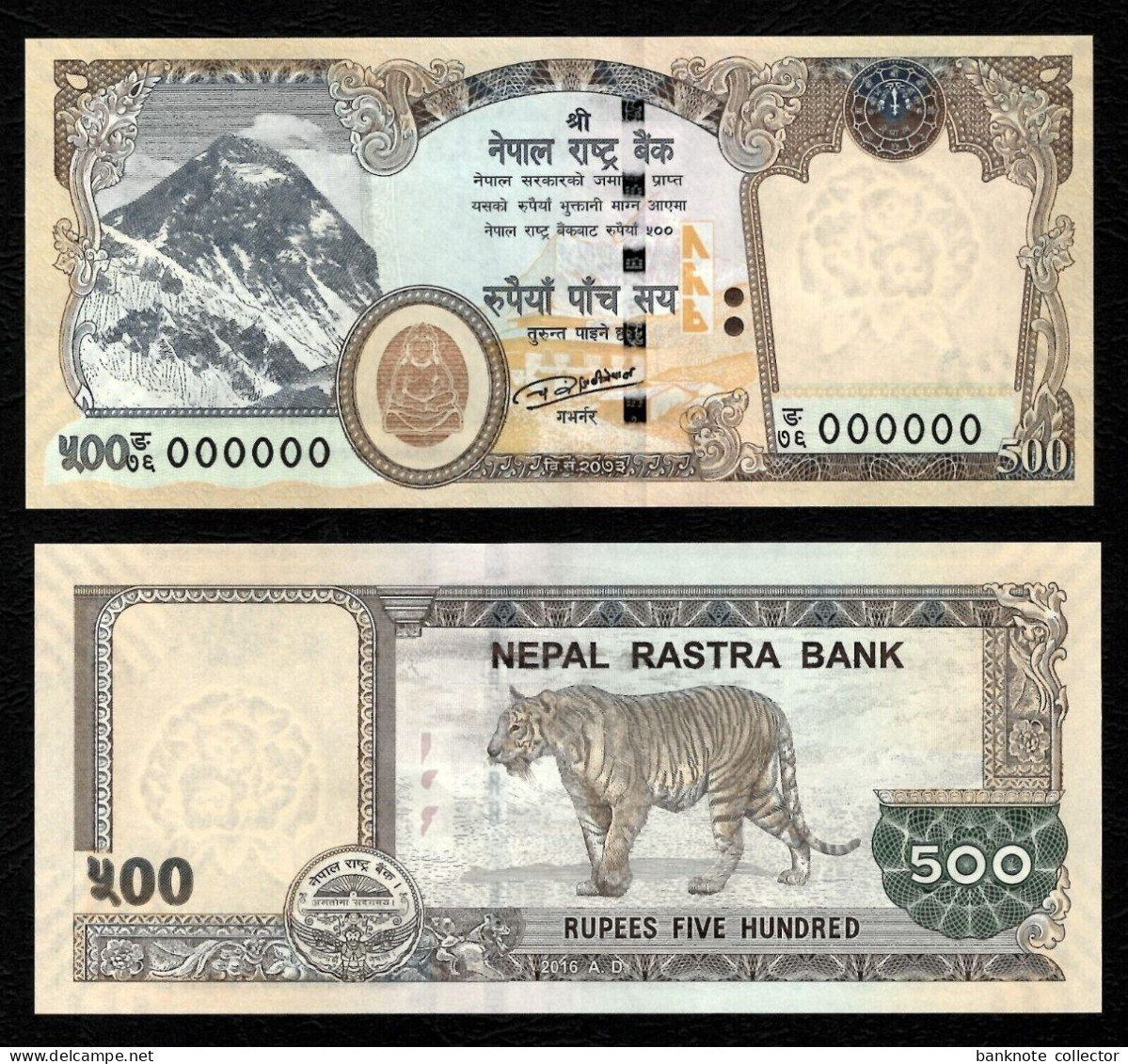 Nepal - 500 Rupien - SPECIMEN P 81s - UNC - 2016 - Nepal