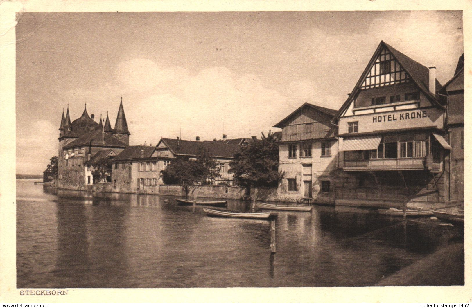 STECKBORN, THURGOVIA, ARCHITECTURE, BOATS, HOTEL, CASTLE, SWITZERLAND, POSTCARD - Steckborn