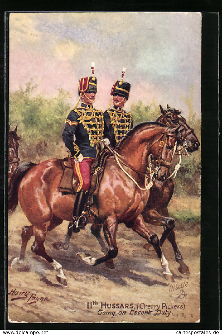 Künstler-AK Harry Payne: 11th Prince Albert`s Own Hussars  - Other & Unclassified